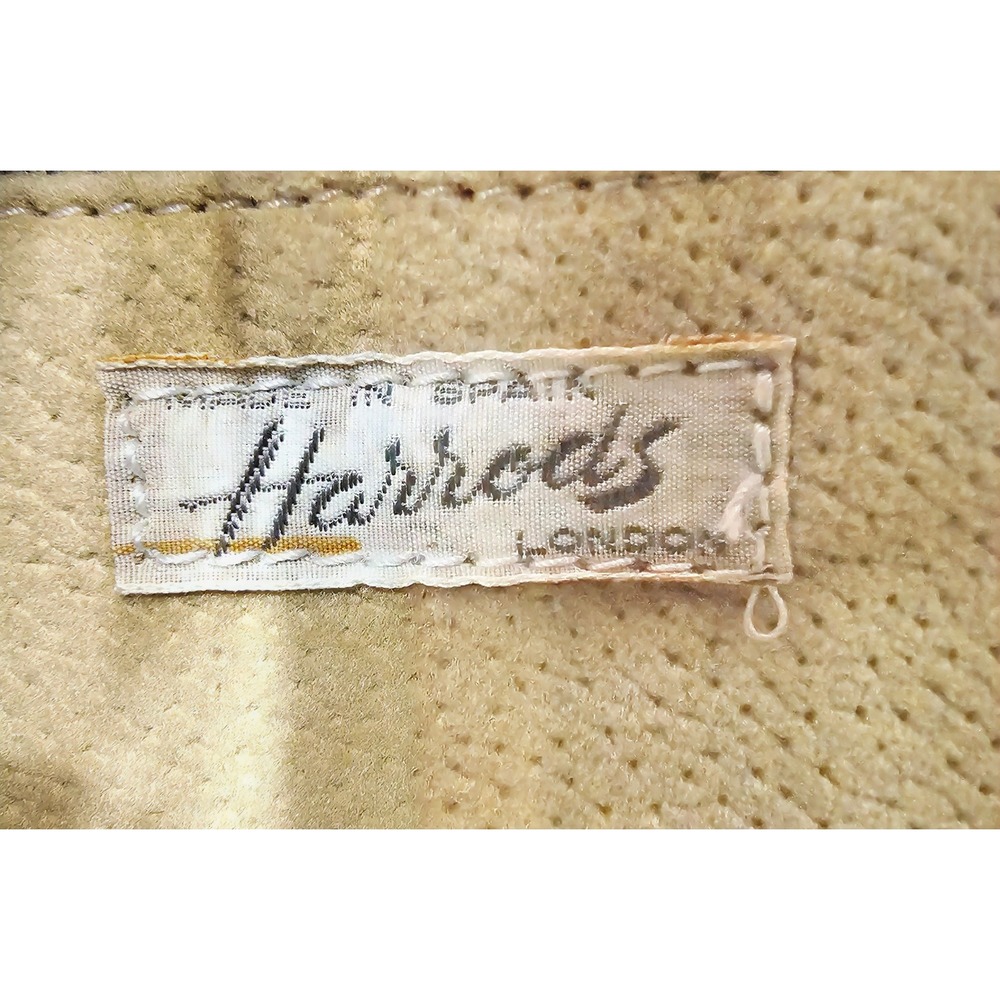 Vintage Harrods London Burgundy Leather Ruffle Clutch Bag Made in Spain - Picture 5 of 11